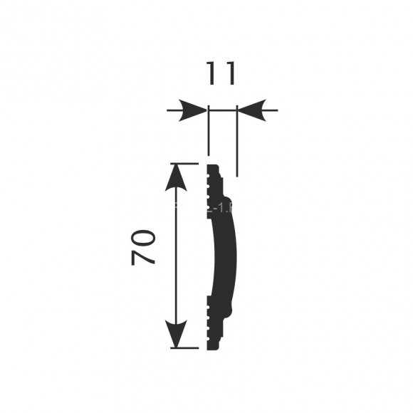 Молдинг Cosca MX-032 белый полистирол 11х70 мм 2м