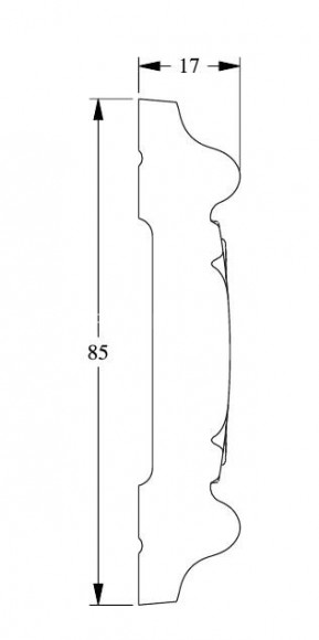 Молдинг Orac Decor Purotouch P7030 белый полиуретан 85х17 мм 2м