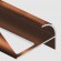 Алюминиевый профиль F-образный округлый с рифлением для ступеней 12 мм PV57-11 коричневый блестящий 2,7 м