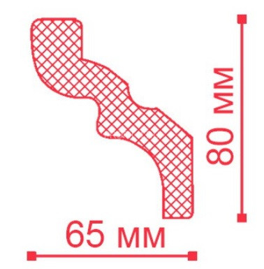 Потолочный плинтус NMC Nomastyl C белый полистирол 65х80 мм 200 см