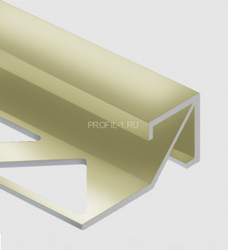 Профиль для плитки внешний Квадрат 14х14 мм алюминий PV72-09 шампань блестящая 2,7 м Профиль для плитки внешний Квадрат 14х14 мм алюминий PV72-09 шампань блестящая 2,7 м