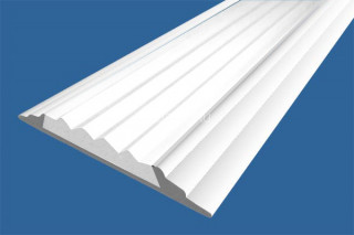 Порог алюминиевый 46 мм с резиновой вставкой одноуровневый АП-46-Краш белый глянец-белый 2,0 м Порог алюминиевый 46 мм с резиновой вставкой одноуровневый АП-46-Краш белый глянец-белый 2,0 м