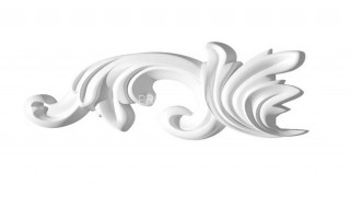 Декоративный элемент Decor-Dizayn H1-157A LR полиуретан белый, под покраску 124х54х19.5 мм