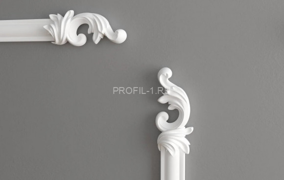 Декоративный элемент Decor-Dizayn H1-157A LR полиуретан белый, под покраску 124х54х19.5 мм Декоративный элемент Decor-Dizayn H1-157A LR полиуретан белый, под покраску 124х54х19.5 мм