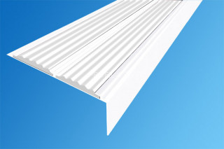 Алюминиевый порог 70х22 мм угловой противоскользящий АУ-70-Краш белый глянец-белый 2,0 м Алюминиевый порог 70х22 мм угловой противоскользящий АУ-70-Краш белый глянец-белый 2,0 м