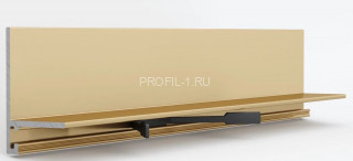 Алюминиевый микроплинтус Laconistiq micro-L золото 2,45 м Алюминиевый микроплинтус Laconistiq micro-L золото 2,45 м