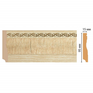 Плинтус напольный DECOMASTER 153-5 (95x12x2400) цвет Ясень с золотом
