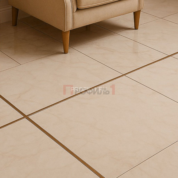 Латунный П-образный профиль PU 208 OA 8х20х8 антик 2,7м