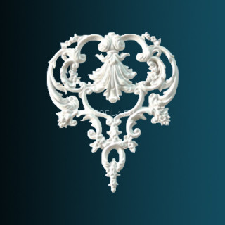 Декоративный орнамент Перфект G2209 белый 229х187х15 мм