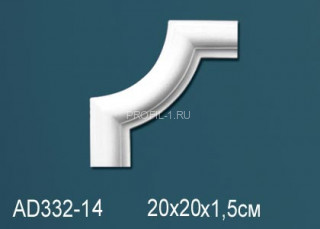 Угловой элемент с орнаментом Перфект AD332-14 200х200 мм