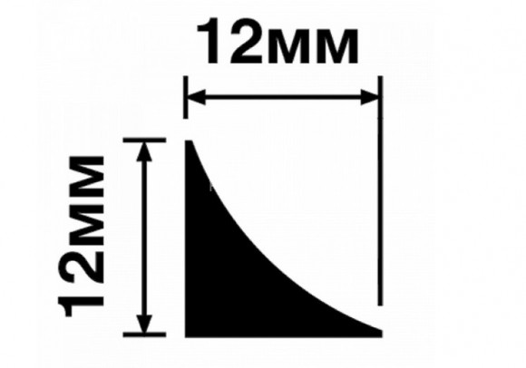 Молдинг 12х12 мм HiWood TR12 белый 2,7 м Молдинг 12х12 мм HiWood TR12 белый 2,7 м