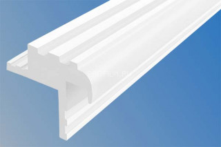 Закладной профиль противоскользящий с перфорацией БШ-30 Премиум белый бухта 10 м резиновый