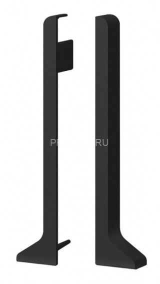 Алюминиевая фурнитура для плинтуса Laconistiq Adhesive 62 мм кмп заглушки черные Алюминиевая фурнитура для плинтуса Laconistiq Adhesive 62 мм кмп заглушки черные