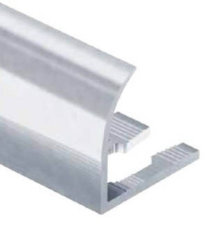 Профиль С-образный для плитки гибкий алюминий 8 мм PV25-00 натуральный 2,7 м