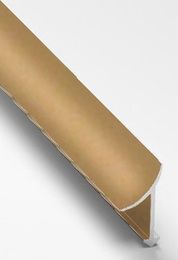Уголок для плитки внутренний универсальный алюминий 10 мм PV30-27 карамель Ral 1011 2,7 м