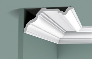 Потолочный плинтус Orac Decor Purotouch C332 белый полиуретан 230х114 мм 2м