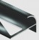 Алюминиевый профиль F-образный округлый с рифлением для ступеней 12 мм PV57-19 черный блестящий 2,7 м