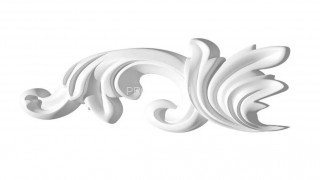 Декоративный элемент Decor-Dizayn H1-DD002 LR полиуретан белый, под покраску 165х71х26 мм