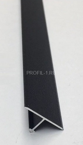 Алюминиевый Т-профиль ПТ-18 18 мм черный матовый 2,7 м