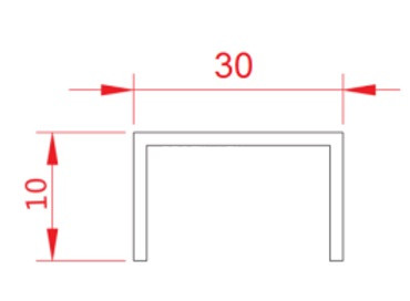 П-образный профиль из нержавеющей стали 10х30 Kepler Profiles FSUP30-GS золото сатинированное 2,7 м