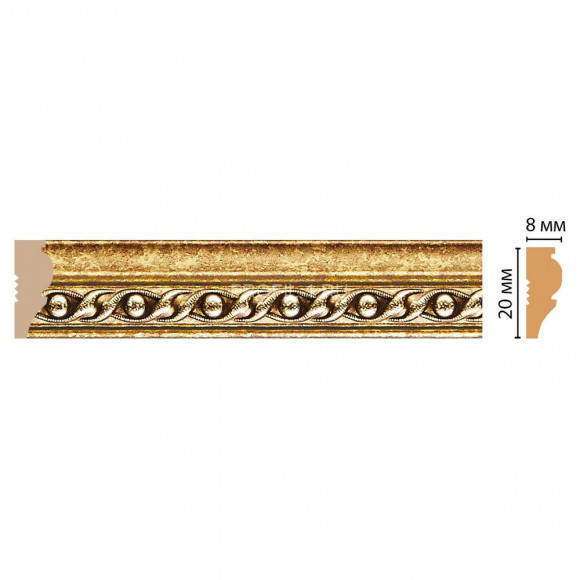 Молдинг DECOMASTER 103-43 (20x8x2400) цвет Золото Молдинг DECOMASTER 103-43 (20x8x2400) цвет Золото