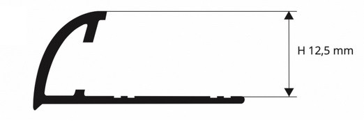 С-образный профиль латунный 12 мм Progress Profiles PJOS 125 шлифованный 2,7 м