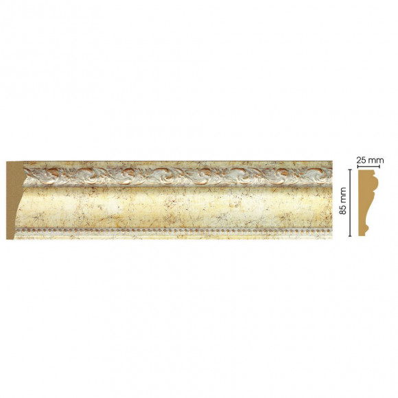 Молдинг DECOMASTER 152-553 ДМ (85x25x2400) цвет Шампань антик