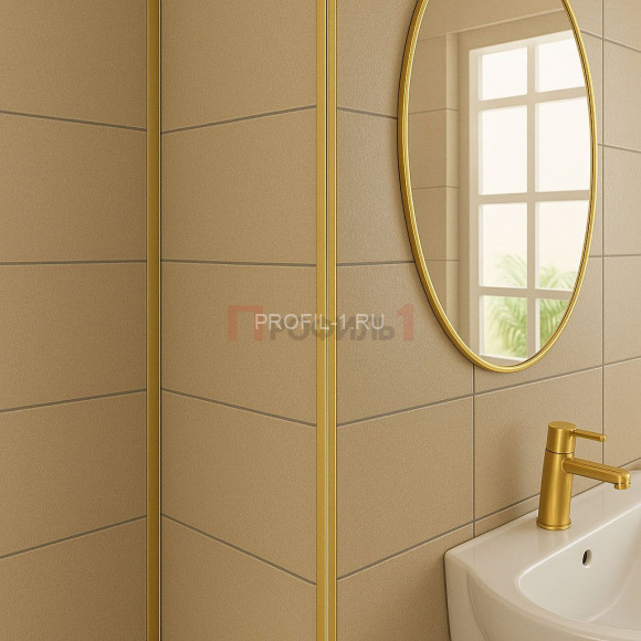 Латунный уголок 25х25 мм шлифованный 270 см