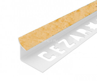 Внутренний угол ПВХ закладной для плитки 9 мм Cezar 205 Бежевый мрамор 2,5 м (10 штук) Внутренний угол ПВХ закладной для плитки 9 мм Cezar 205 Бежевый мрамор 2,5 м (10 штук)