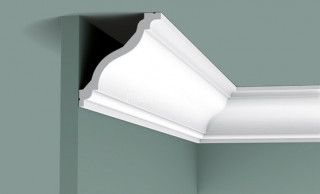 Потолочный плинтус Orac Decor Purotouch C333 белый полиуретан 122х111 мм 2м