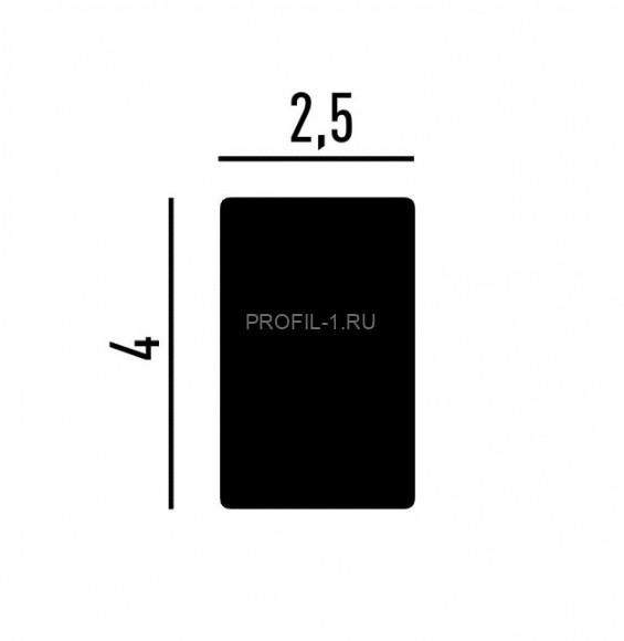 Декоративный молдинг Перфект Плюс P139 белый ударопрочный 25х40 мм 2 м