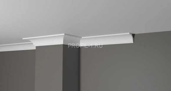 Потолочный плинтус Decor-Dizayn DD13 полистирол белый, под покраску 48х40х2000 мм