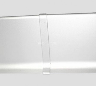 Фурнитура для плинтуса Евротрим L-100 алюминий соединитель серебро