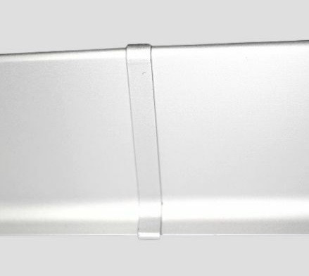 Фурнитура для плинтуса Евротрим L-100 алюминий соединитель серебро