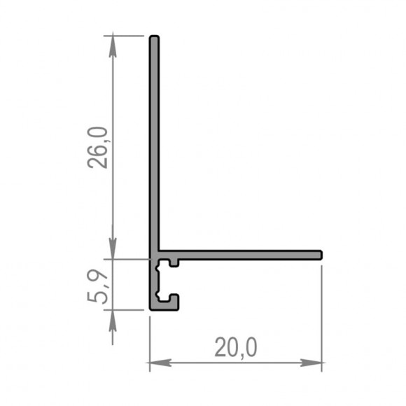 Алюминиевый микроплинтус с заходом на стену 20х32 мм Диал МП-32-2м 2334 шампань 2 м Алюминиевый микроплинтус с заходом на стену 20х32 мм Диал МП-32-2м 2334 шампань 2 м