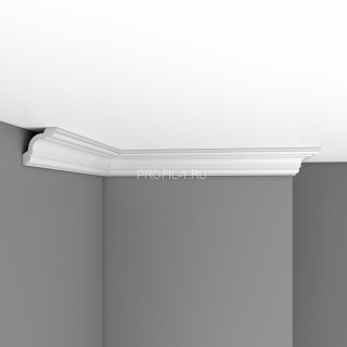 Плинтус потолочный гибкий FLEXIBLE 52х50х2400 мм Decomaster 96628 FL из полиуретана белый под покраску Плинтус потолочный гибкий FLEXIBLE 52х50х2400 мм Decomaster 96628 FL из полиуретана белый под покраску