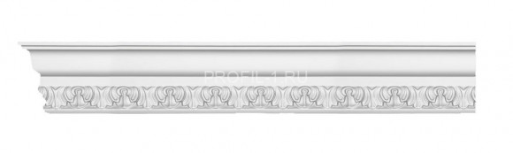 Плинтус DECOMASTER DT-33F гибкий (80x35x2400) потолочный с рисунком интерьер с карнизом из полиуретана, белый под покраску