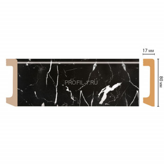 Плинтус напольный DECOMASTER D235-78 ШК/20 (80x17x2400) цвет Мрамор черный Плинтус напольный DECOMASTER D235-78 ШК/20 (80x17x2400) цвет Мрамор черный