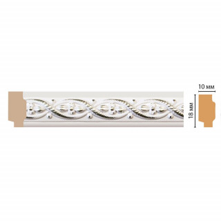 Молдинг DECOMASTER 158-7D ДМ (18x10x2400) цвет Белый с золотом Молдинг DECOMASTER 158-7D ДМ (18x10x2400) цвет Белый с золотом