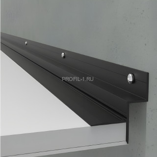 Алюминиевый потолочный теневой плинтус Диал ПТП-40 черный 2 м Алюминиевый потолочный теневой плинтус Диал ПТП-40 черный 2 м
