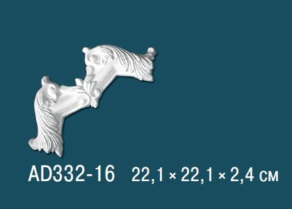 Угловой элемент с орнаментом Перфект AD332-16 221х221 мм