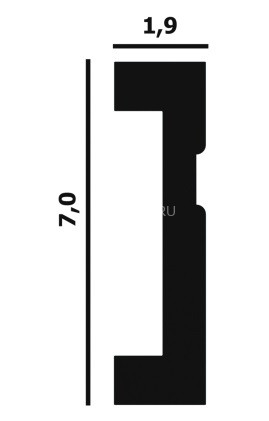 Молдинг Перфект Плюс P01 70х50 мм 200 см Молдинг Перфект Плюс P01 70х50 мм 200 см