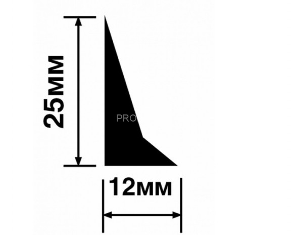 Молдинг 12х25 мм HiWood TR25V2 белый 2,7 м