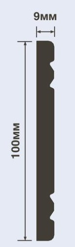 Молдинг HiWood W1010 белый 100х9 мм 200 см Молдинг HiWood W1010 белый 100х9 мм 200 см