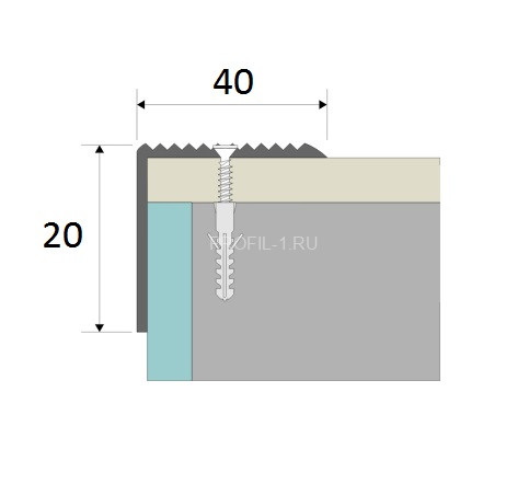 Угловой порог 40х20 мм с рифлением Cezar LSSR L латунь полированная 2,7 м Угловой порог 40х20 мм с рифлением Cezar LSSR L латунь полированная 2,7 м