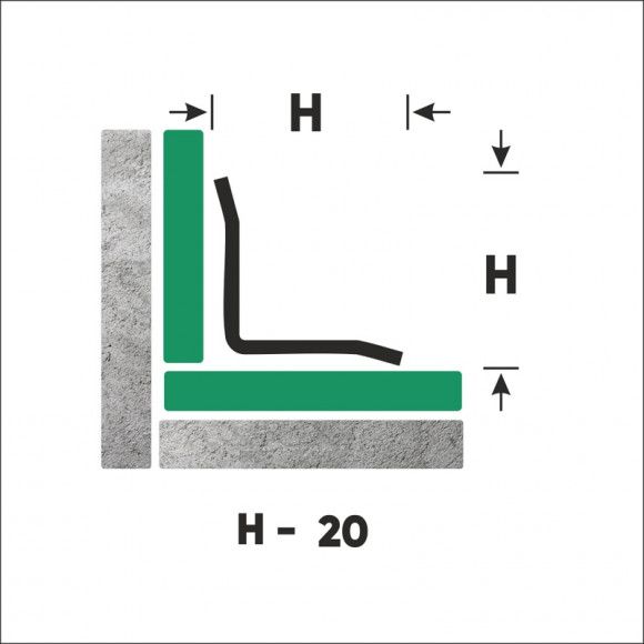 Уголок из нержавеющей стали равнополочный внутренний с загнутыми краями 20х20 мм FV 20 P полированная сталь 300 см