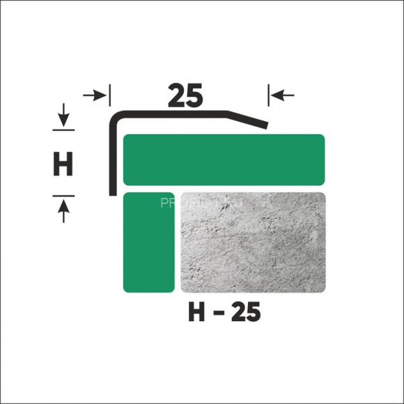 Угловой порог из нержавеющей стали 25x25 мм FC 25 GP золото полированное 270 см Угловой порог из нержавеющей стали 25x25 мм FC 25 GP золото полированное 270 см