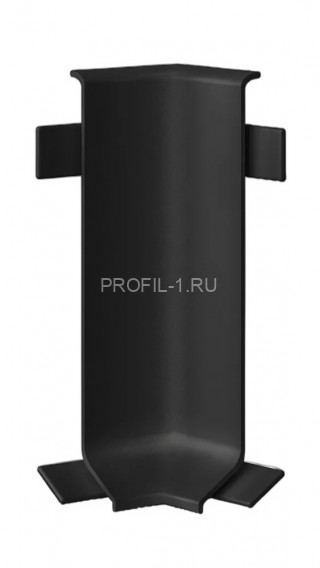 Алюминиевая фурнитура для плинтуса Laconistiq Adhesive 62 мм угол внутренний черный Алюминиевая фурнитура для плинтуса Laconistiq Adhesive 62 мм угол внутренний черный