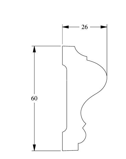 Молдинг Orac Decor Purotouch P8020 белый полиуретан 60х26 мм 2м