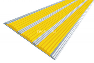 Алюминиевая полоса с резиновыми вставками 100 мм АП-100 желтый 2,0 м Алюминиевая полоса с резиновыми вставками 100 мм АП-100 желтый 2,0 м